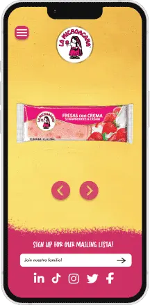 La Michoacana mobile mockup