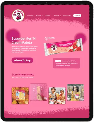 La Michoacana tablet mockup